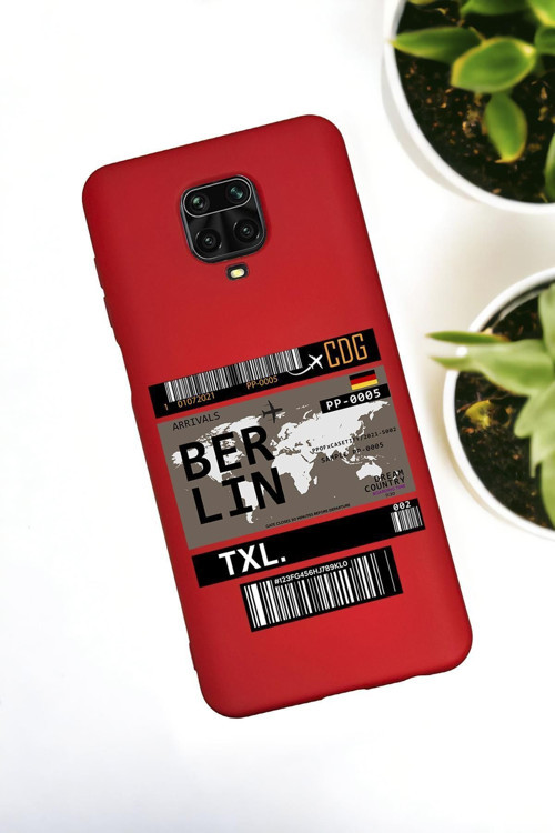 Xiaomi Redmi Note 9 Pro / Note 9S Uyumlu Berlin Ticket Desenli Premium Silikonlu Lansman Telefon Kıl