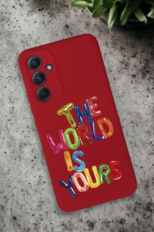 Samsung Galaxy A54 Uyumlu The World Desenli Premium Silikonlu Lansman Telefon Kılıfı
