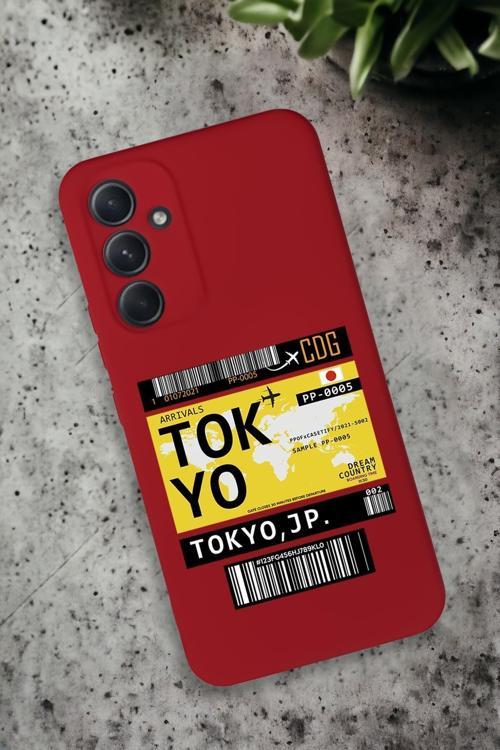 Samsung Galaxy A54 Uyumlu Tokyo Ticket Desenli Premium Silikonlu Lansman Telefon Kılıfı