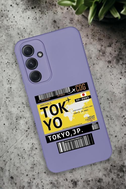 Samsung Galaxy A54 Uyumlu Tokyo Ticket Desenli Premium Silikonlu Lansman Telefon Kılıfı