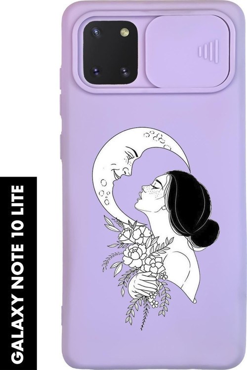 Samsung Note 10 Lite Uyumlu Moon And Women Desenli Slider Kamera Korumalı Telefon Kılıfı