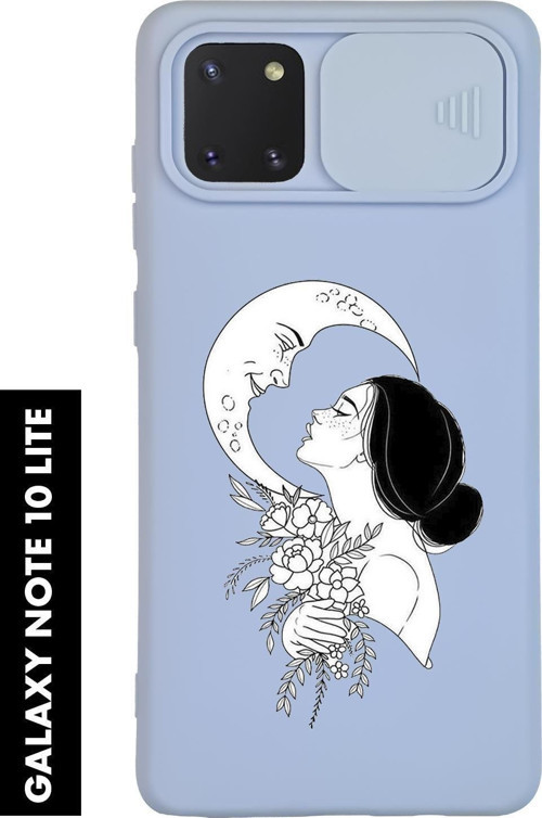 Samsung Note 10 Lite Uyumlu Moon And Women Desenli Slider Kamera Korumalı Telefon Kılıfı