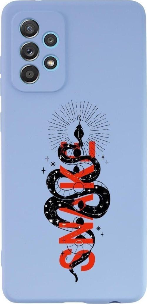 Samsung Galaxy A53 Uyumlu Snake Desenli Premium Silikonlu Lansman Telefon Kılıfı