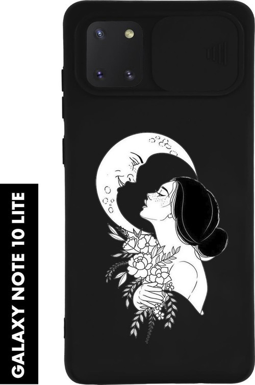 Samsung Note 10 Lite Uyumlu Moon And Women Desenli Slider Kamera Korumalı Telefon Kılıfı