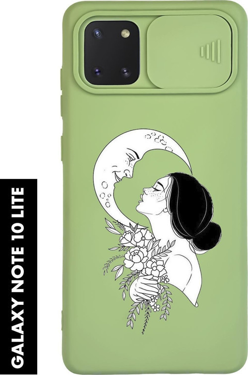 Samsung Note 10 Lite Uyumlu Moon And Women Desenli Slider Kamera Korumalı Telefon Kılıfı