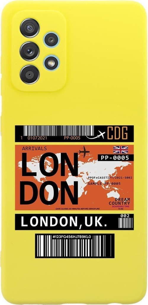 Samsung Galaxy A53 Uyumlu London Desenli Premium Silikonlu Lansman Telefon Kılıfı