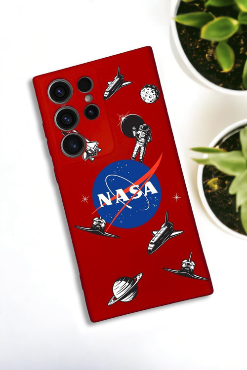 Samsung Galaxy S21 Ultra Uyumlu Nasa Desenli Premium Silikonlu Lansman Telefon Kılıfı