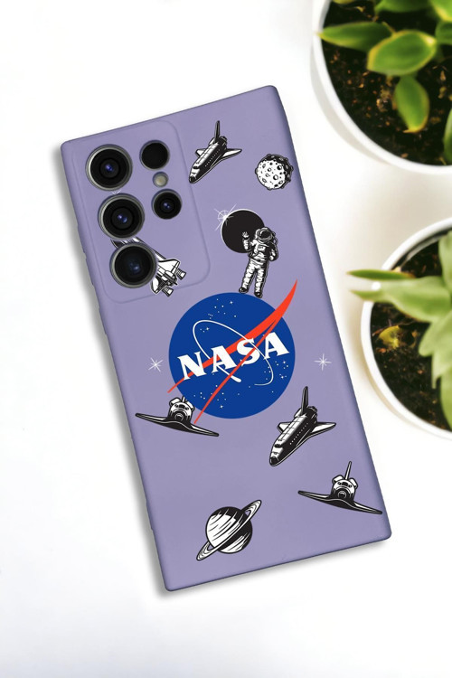 Samsung Galaxy S21 Ultra Uyumlu Nasa Desenli Premium Silikonlu Lansman Telefon Kılıfı