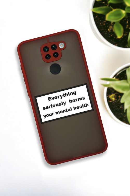 Xiaomi Redmi Note 9 Uyumlu Everything Desenli Buzlu Şeffaf Lüx Telefon Kılıfı