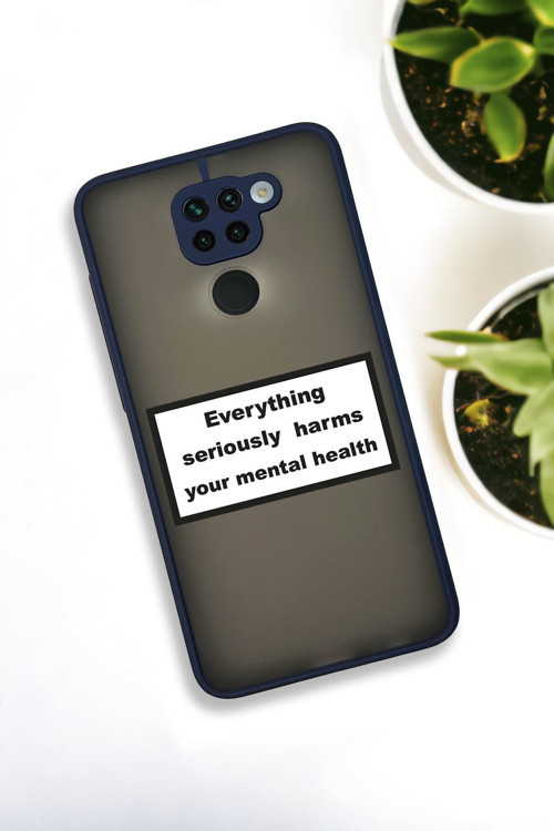 Xiaomi Redmi Note 9 Uyumlu Everything Desenli Buzlu Şeffaf Lüx Telefon Kılıfı