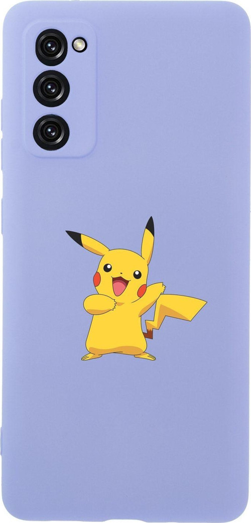 Samsung S20 Fe Pikachu Premium Silikonlu Lila Telefon Kılıfı