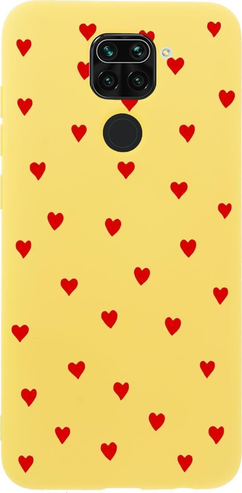Xiaomi Redmi Note 9 Uyumlu Sevimli Kalpler Desenli Premium Silikonlu Telefon Kılıfı