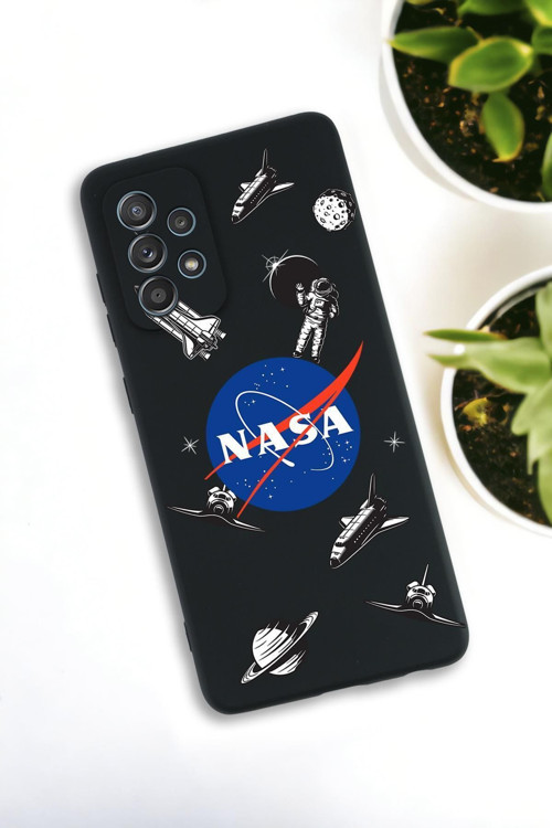 Samsung Galaxy A73 Uyumlu Nasa Desenli Premium Silikonlu Lansman Telefon Kılıfı