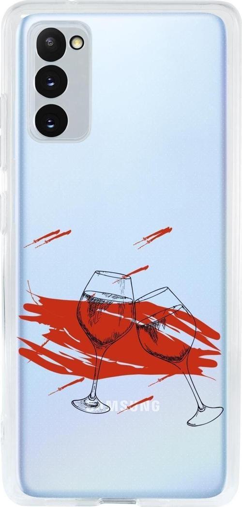Samsung S20 Fe Spilled Wine Premium Şeffaf Silikon Kılıf