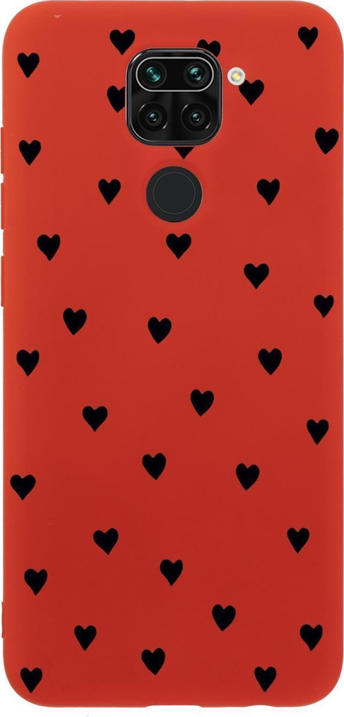Xiaomi Redmi Note 9 Uyumlu Siyah Kalpler Desenli Premium Silikonlu Telefon Kılıfı