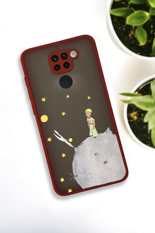 Xiaomi Redmi Note 9 Uyumlu Küçük Prens Desenli Buzlu Şeffaf Lüx Telefon Kılıfı