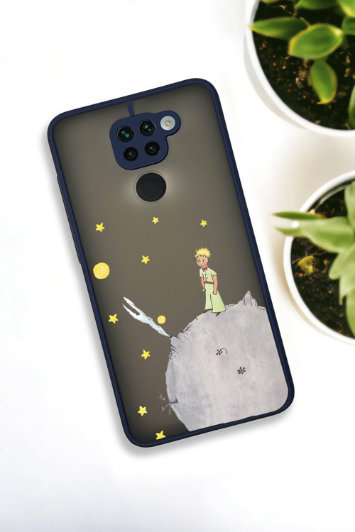Xiaomi Redmi Note 9 Uyumlu Küçük Prens Desenli Buzlu Şeffaf Lüx Telefon Kılıfı