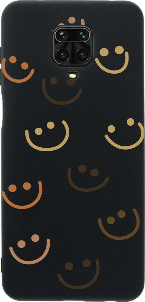 Xiaomi Redmi Note 9S Smile Premium Silikonlu Siyah Telefon Kılıfı