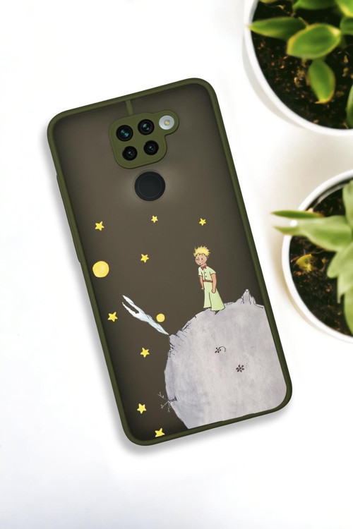 Xiaomi Redmi Note 9 Uyumlu Küçük Prens Desenli Buzlu Şeffaf Lüx Telefon Kılıfı