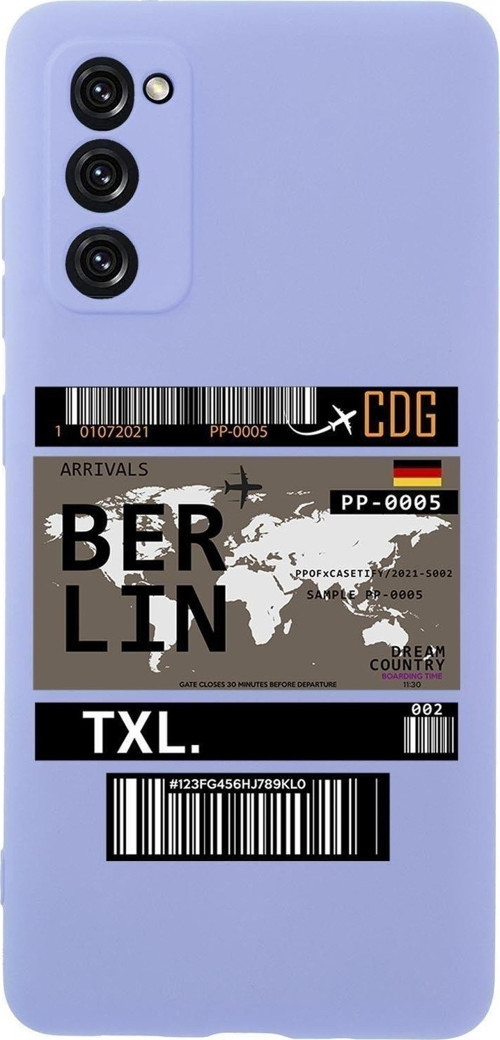 Samsung S20 Fe Uyumlu Berlin Ticket Desenli Premium Silikonlu Lansman Telefon Kılıfı