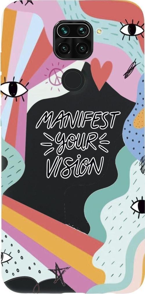 Xiaomi Redmi Note 9 Uyumlu Manifest Your Vision Premium Silikonlu Telefon Kılıfı