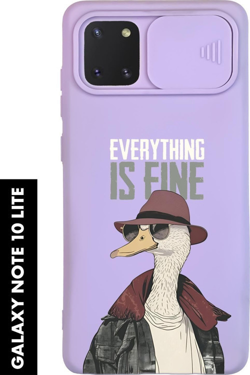 Samsung Note 10 Lite Uyumlu Everything Desenli Slider Kamera Korumalı Telefon Kılıfı