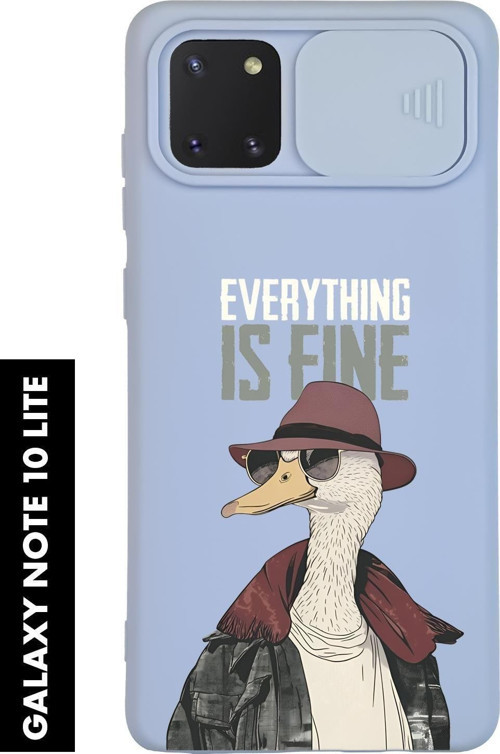 Samsung Note 10 Lite Uyumlu Everything Desenli Slider Kamera Korumalı Telefon Kılıfı
