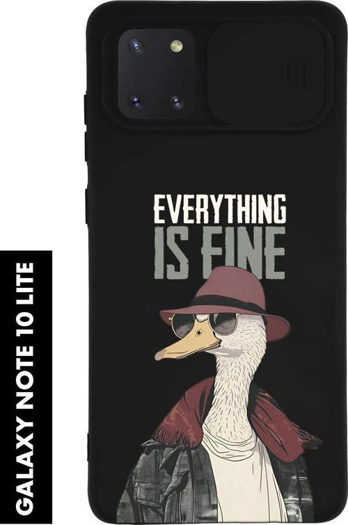 Samsung Note 10 Lite Uyumlu Everything Desenli Slider Kamera Korumalı Telefon Kılıfı