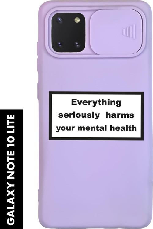 Samsung Note 10 Lite Uyumlu Everything İs Fine Desenli Slider Kamera Korumalı Telefon Kılıfı