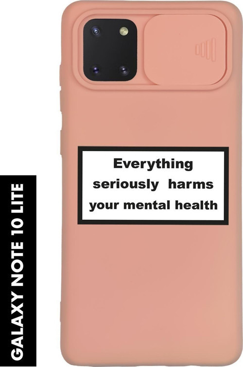 Samsung Note 10 Lite Uyumlu Everything İs Fine Desenli Slider Kamera Korumalı Telefon Kılıfı