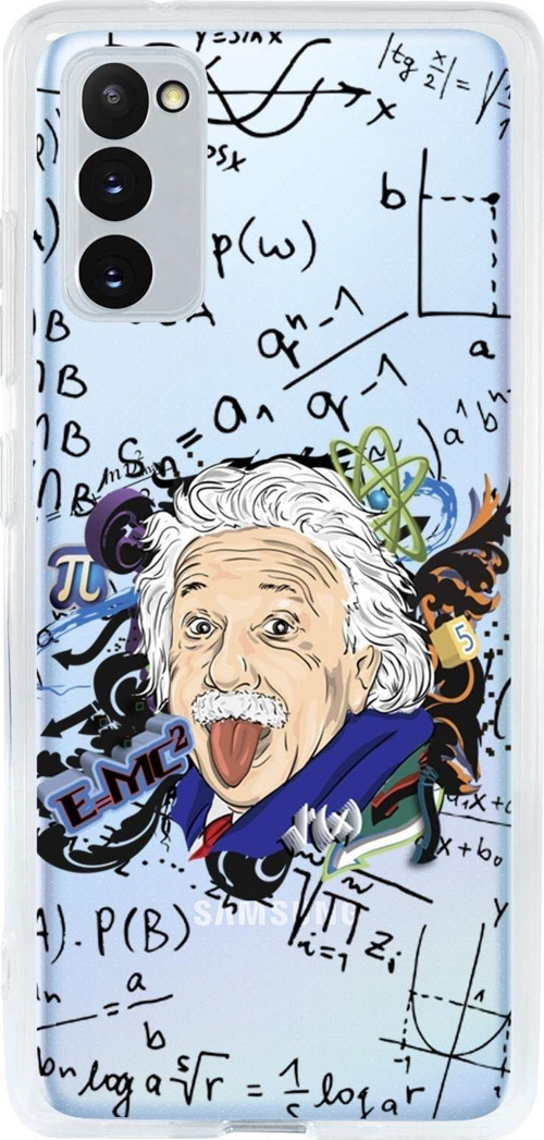 Samsung S20 Fe Einstein In Formula Desenli Premium Şeffaf Silikon Kılıf