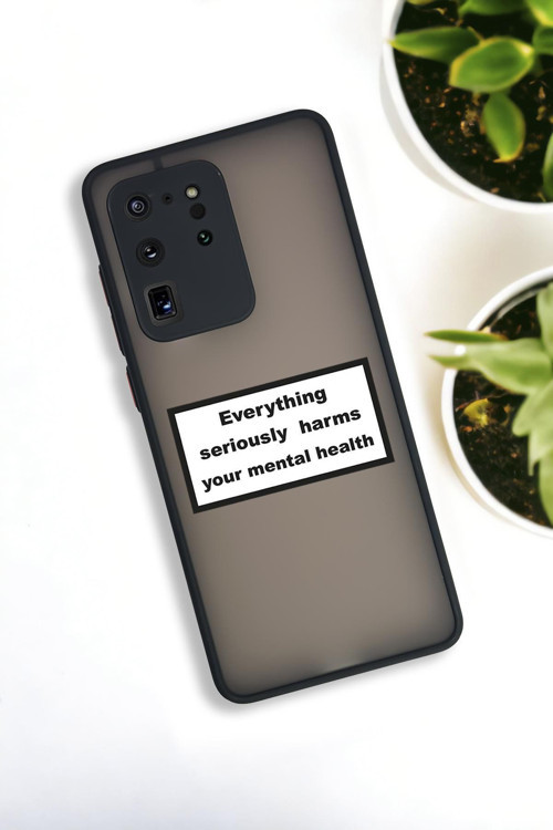 Samsung S20 Ultra Uyumlu Everything Desenli Buzlu Şeffaf Lüx Telefon Kılıfı