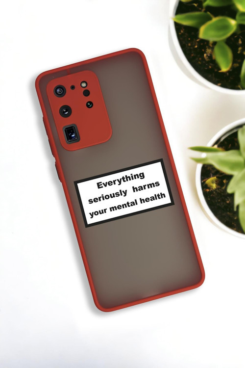 Samsung S20 Ultra Uyumlu Everything Desenli Buzlu Şeffaf Lüx Telefon Kılıfı