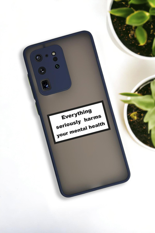 Samsung S20 Ultra Uyumlu Everything Desenli Buzlu Şeffaf Lüx Telefon Kılıfı