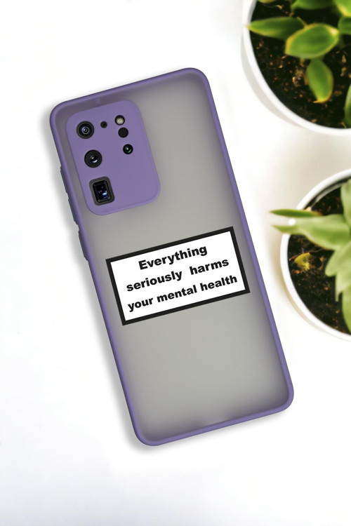 Samsung S20 Ultra Uyumlu Everything Desenli Buzlu Şeffaf Lüx Telefon Kılıfı
