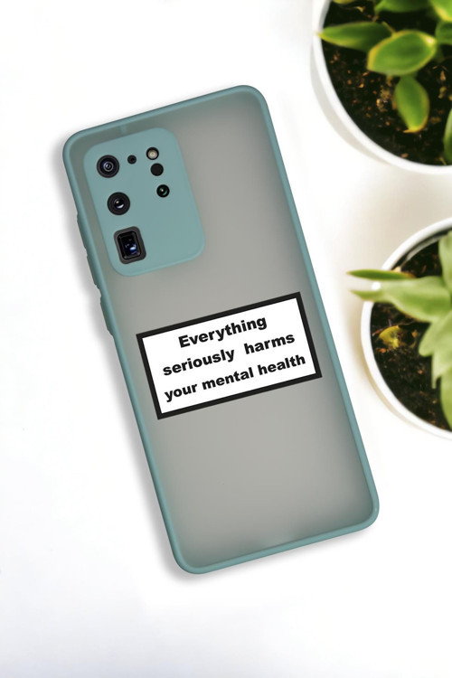 Samsung S20 Ultra Uyumlu Everything Desenli Buzlu Şeffaf Lüx Telefon Kılıfı