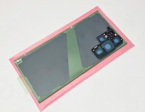 - Samsung Galaxy S22 ULTA Arka Kapak Batarya Kapağı (Cam Full Lensli) - GOLD