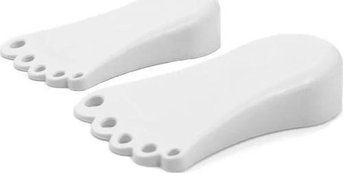 Plastik 2li Ayak Şekilli Kapı Altlığı Altı Stoperi Durdurucu Beyaz