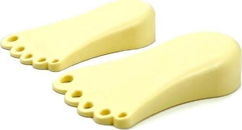 Plastik 2li Ayak Şekilli Kapı Altlığı Altı Stoperi Durdurucu Krem