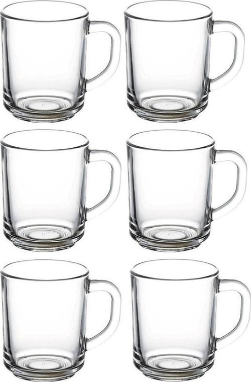 55029 Pub Kulplu Cam 6lı 250 Ml Kupa Bardağı Takımı