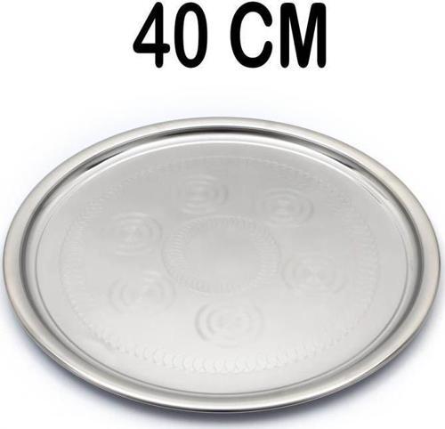 40 Cm Paslanmaz Çelik Sofra Mutfak Sini Tepsisi