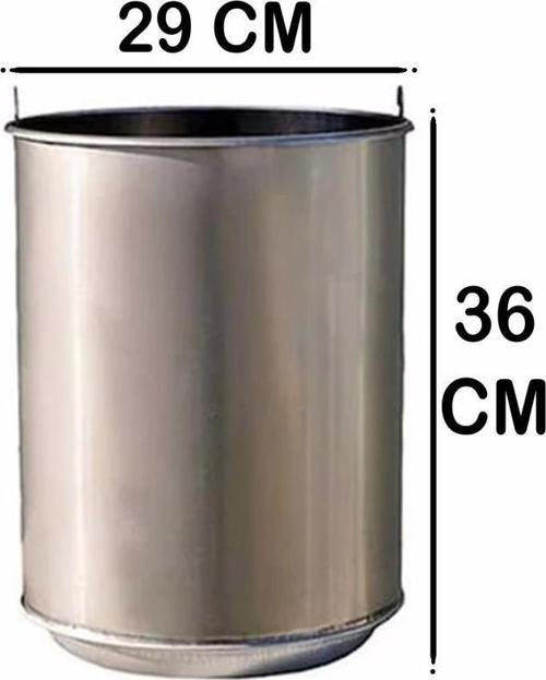 Paslanmaz Çelik 36cm Uyuyan Soba Kuzine Kovası