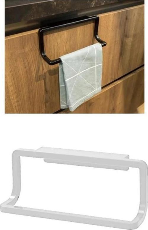 Plastik 22cm Beyaz Banyo Dolap Havlu Askısı Havluluk