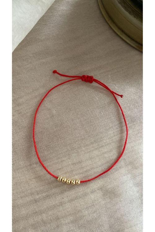Kırmızı Top Bileklik