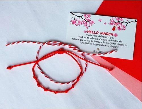 7 Düğümlü Kırmızı Ip Bileklik Ve Marteniçka Bileklik Seti, Şans Bilekliği Yedi Düğüm