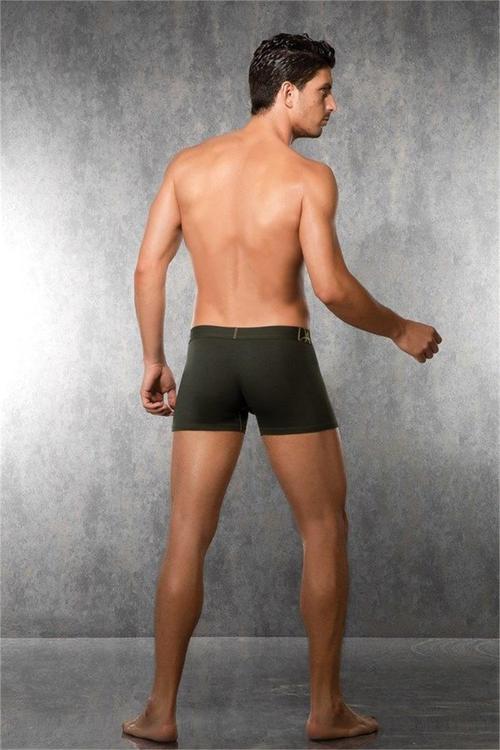 Koyu Yeşil Boxer Erkek Yazılı