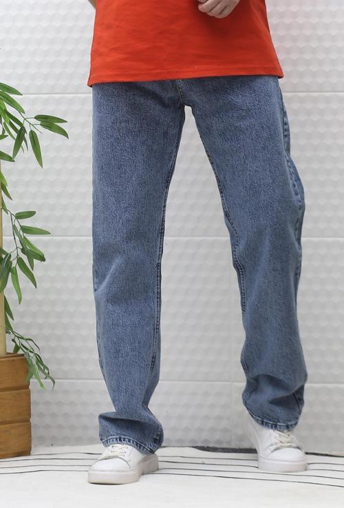 Erkek Baggy Bol Kesim Kot Pantolon