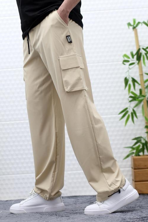 Erkek Kargo Cepli Baggy Ayarlanabilir Paça Paraşüt Kumaş Pantolon