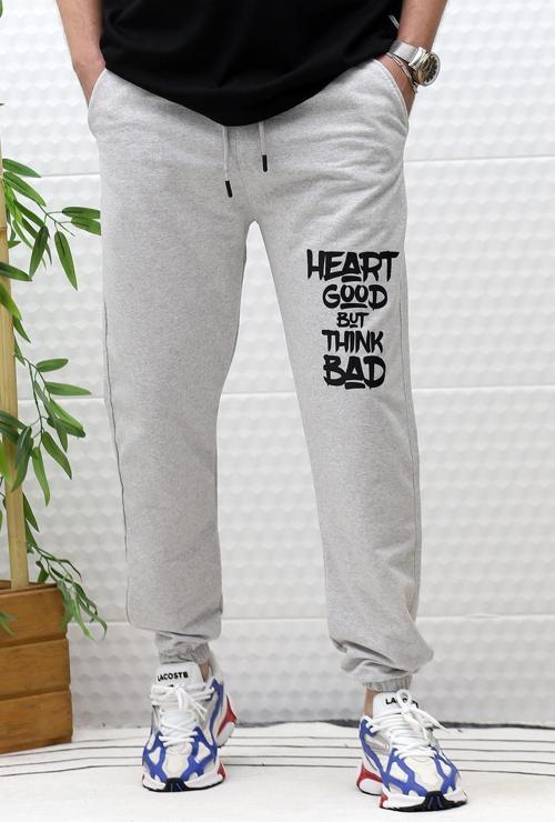Erkek Yazlık Penye Eşofman Altı Heart Baskı