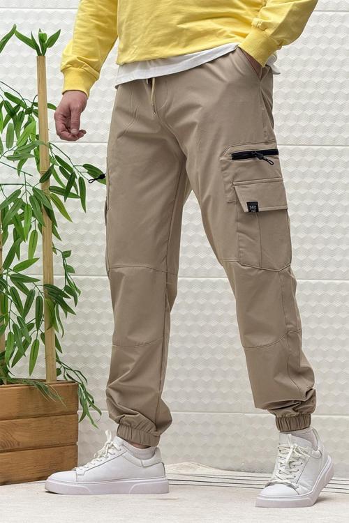 Erkek Kargo Cepli Modelli Paraşüt Jogger Pantolon